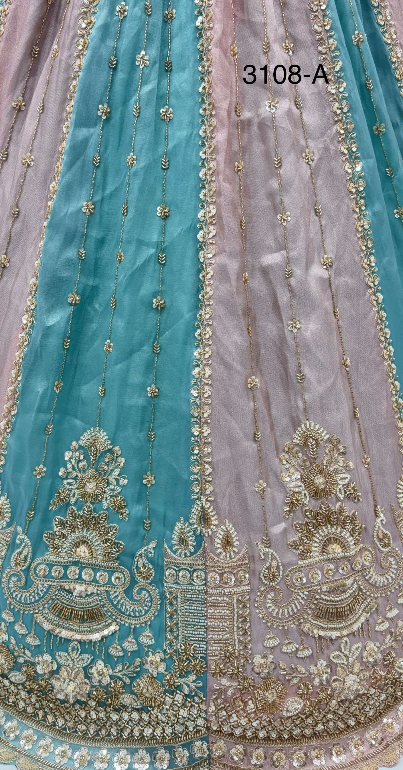 Partywear pastel Color beautiful Satin Silk fancy fabric Lehenga Choli reseller in surat 3108